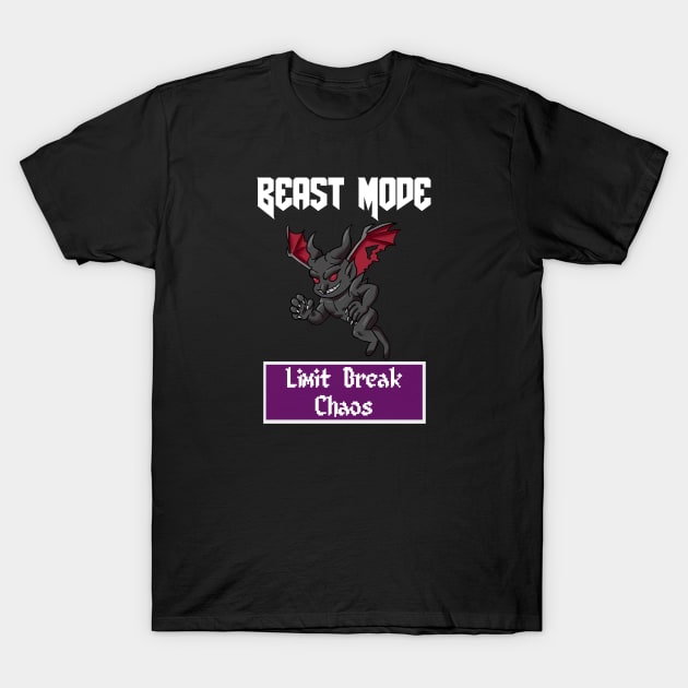 Beast Mode Vincent Valentine Limit Break Chaos T-Shirt by Gamers Utopia